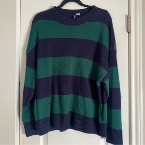 Striped Green and Navy Sweater